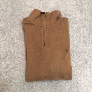 Men’s Polo Light Brown Zip Sweater